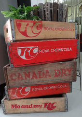 vintage soda crates