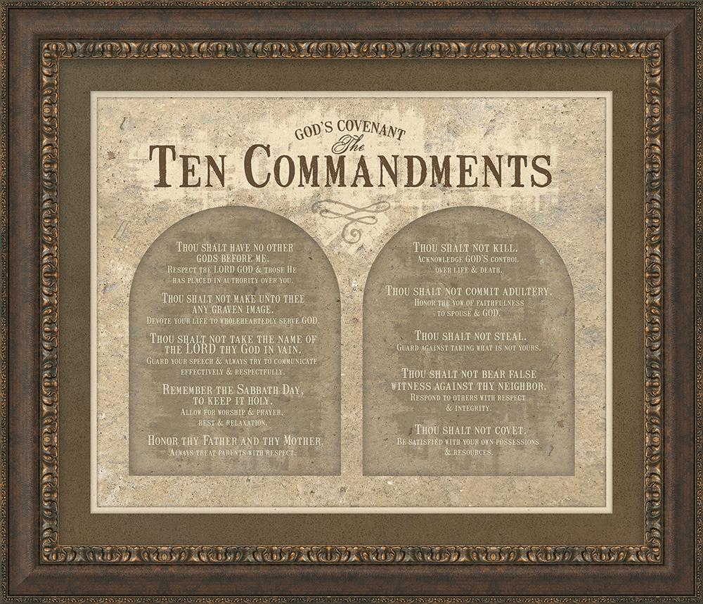 Ten Commandments Framed Art Carpentree