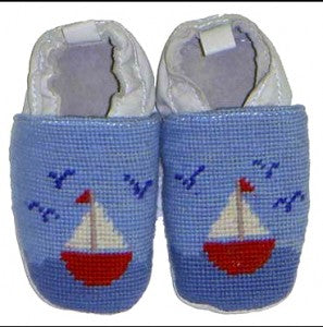 Needlepoint Baby Slippers