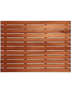 Teakworks4u Plantation Teak Mat with Rounded Corners (25 inch x 18 inch)