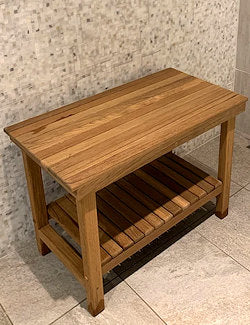 Slatted Teak Large Pool Spa Bench Nautical Luxuries