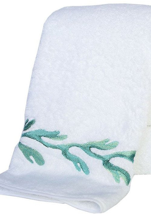 Embroidered Sea Scallop Towels