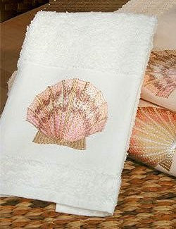 Sanibel Island Embroidered Sand Dollar Towels