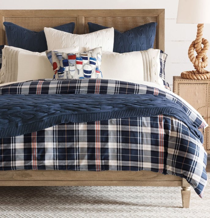 Rustic Nautical Plaid Bedding Collection Nautical Luxuries