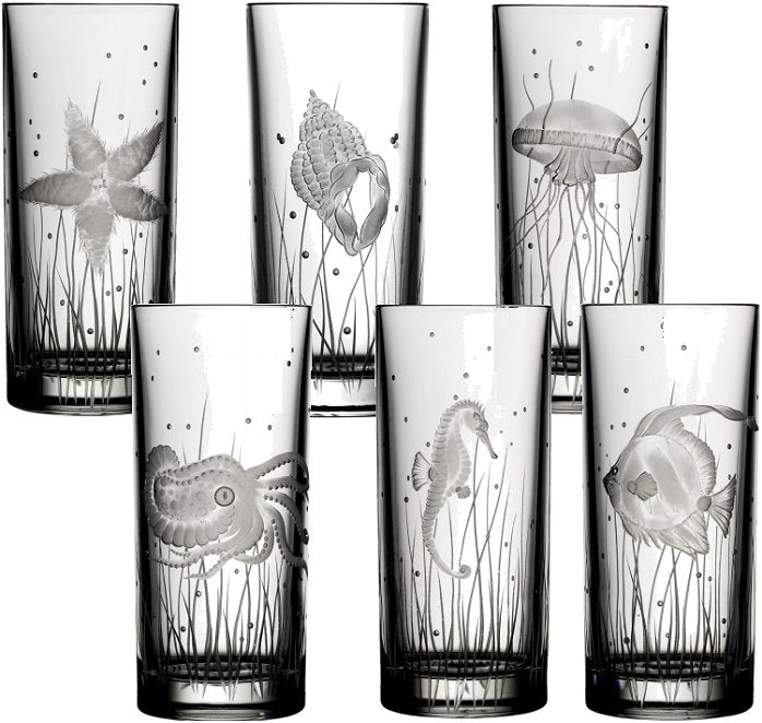 Sea Life Pint Glasses- Set of 4