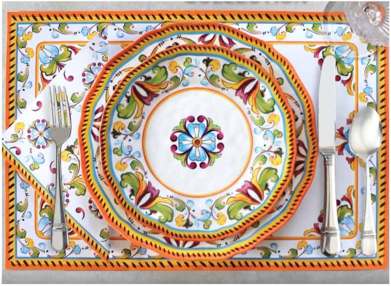 Old World: Tuscan Summer Melamine Dinnerware | Nautical Luxuries