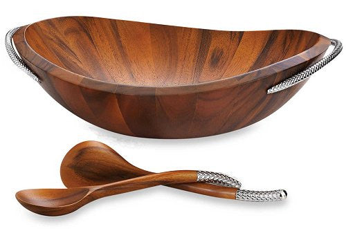 Buy Zest Wooden Salad Bowl Set of 2 with Server & Lid Online