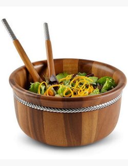 Buy Zest Wooden Salad Bowl Set of 2 with Server & Lid Online