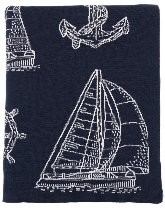 Bias Trim Embroidered Nautical Knot Towel Set