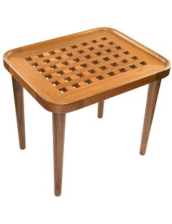 Whitecap 60028 Adjustable Slat-Top Teak Table - Small