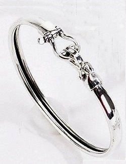 C8SHA75 Shackle Hook Bracelet - Sterling Silver & 14K Go