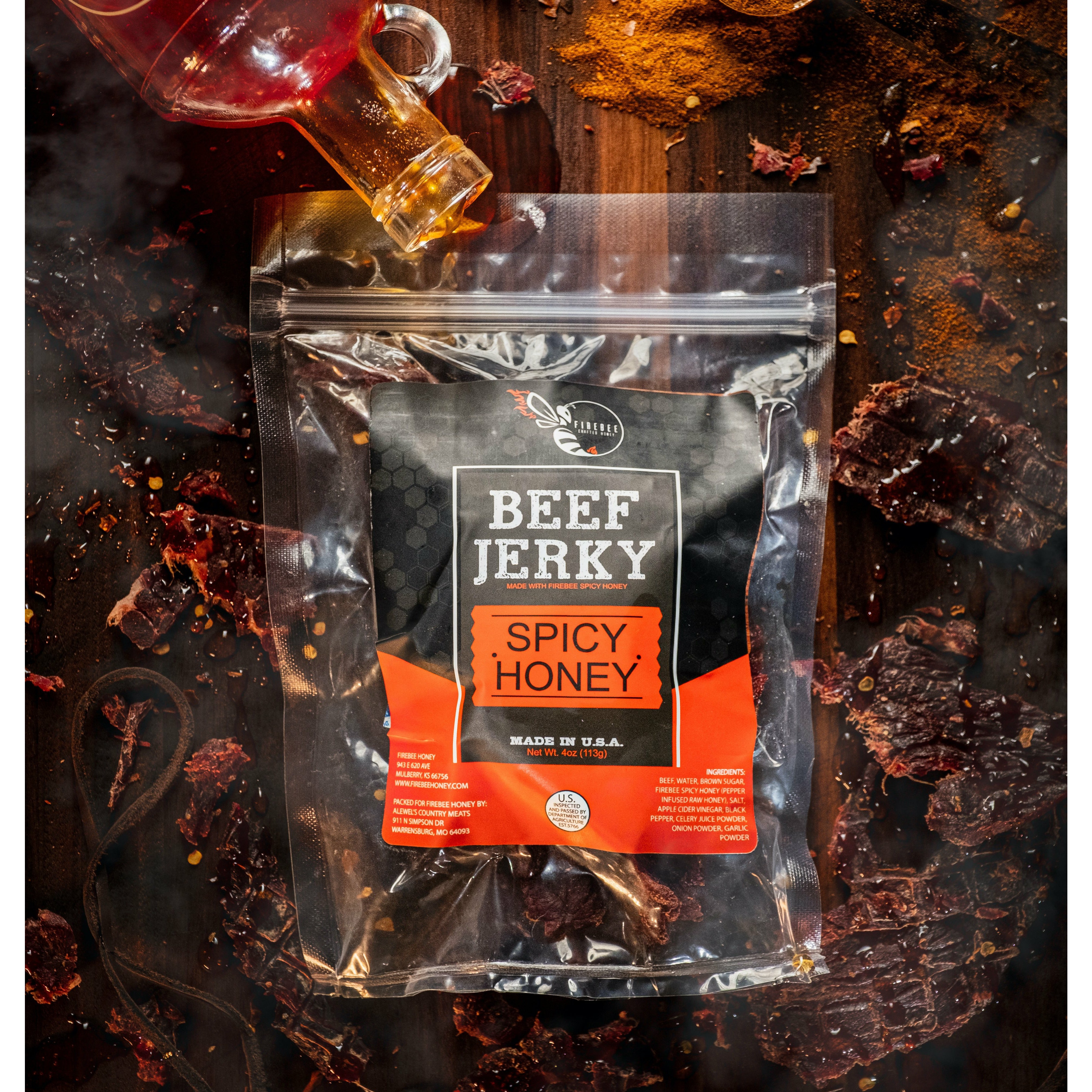 Firebee Beef Jerky - Spicy Honey - Pyro Products product image