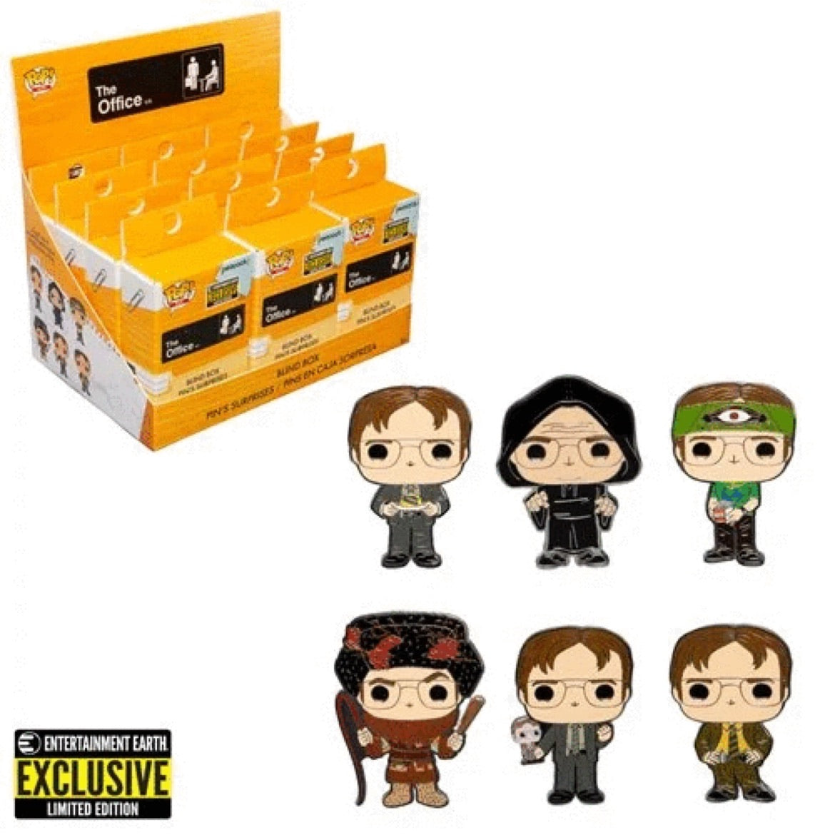 The office Dwight Schrute Set of 6 Pins Funko Pop! Pin loungefly exclu –  Tall Man Toys & Comics