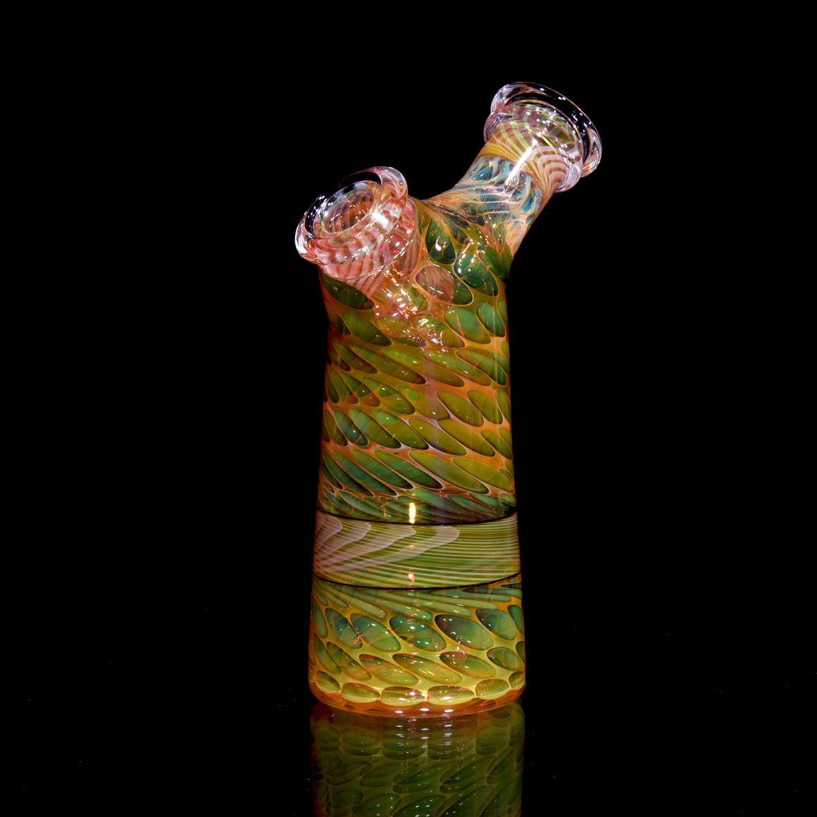 Gold & Silver Fume Honeycomb Dewaar Ripper Bottle - 10mm Female