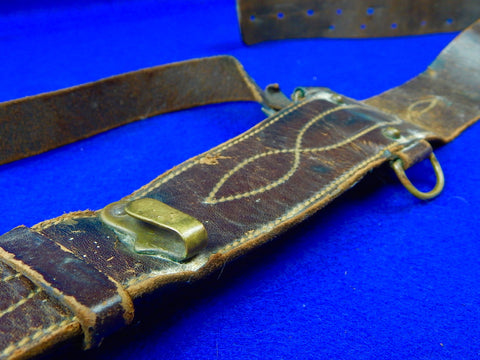 Vintage US WW2 Military Officer's Leather Belt Sword Hanger Loops Shou ...