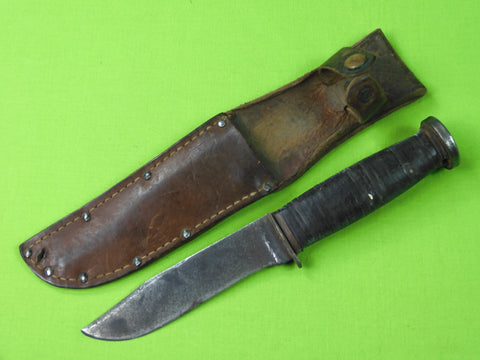 US WW2 Western L71 Seabee Fighting Knife w/ Sheath – ANTIQUE & MILITARY ...