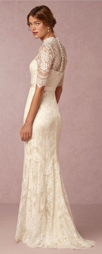 lace top dress with sleeves