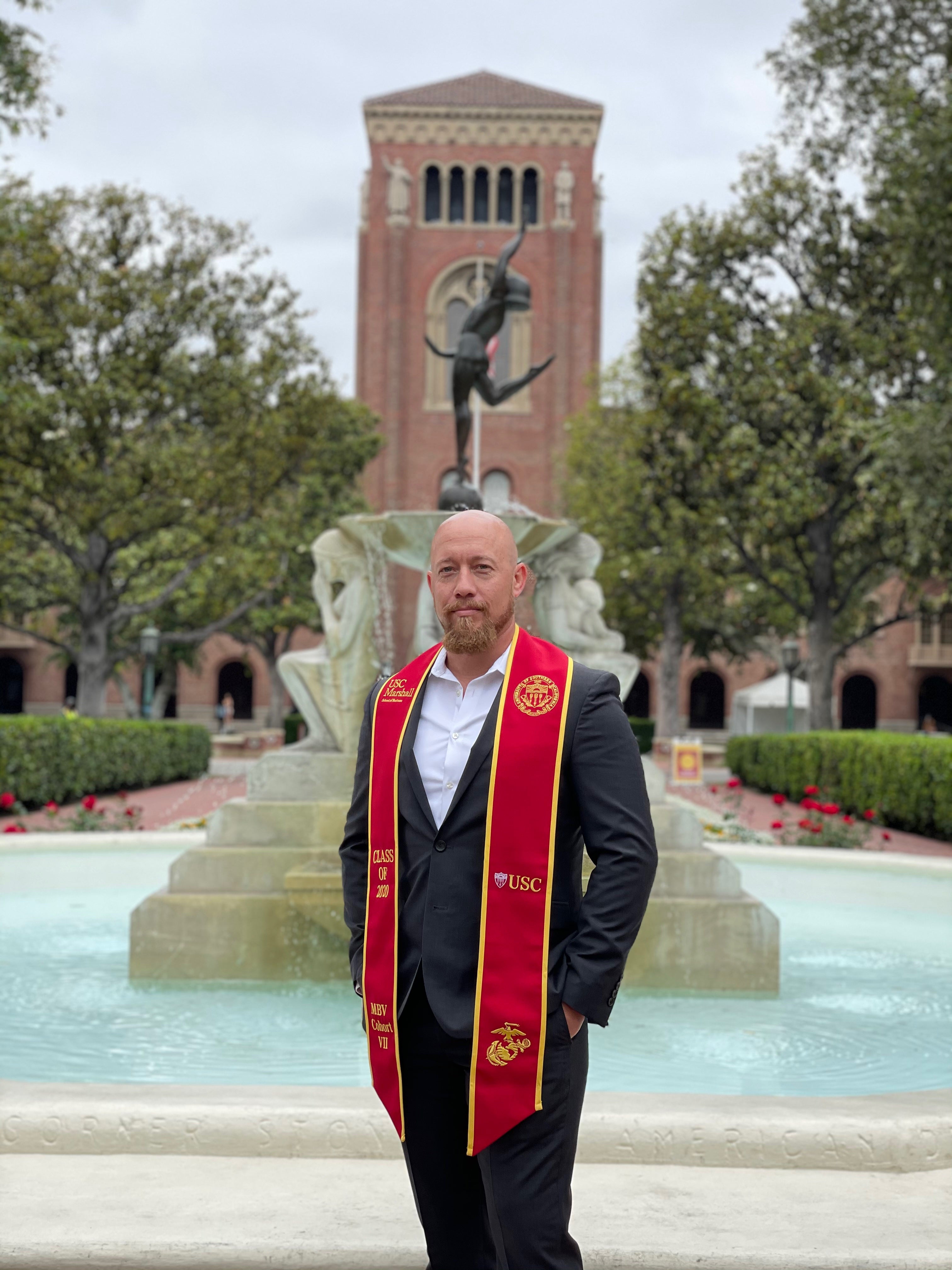 Derek Mensen Masters USC graduation Trident Tribe Chief of Operations