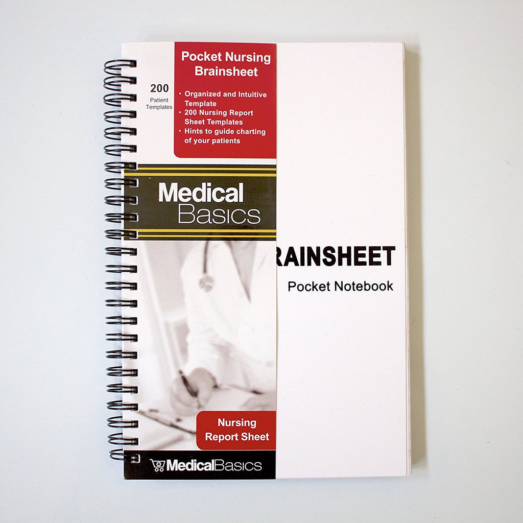 Pocket Nurse Report Sheet Notebook - Brain Sheet Template for MedSurg