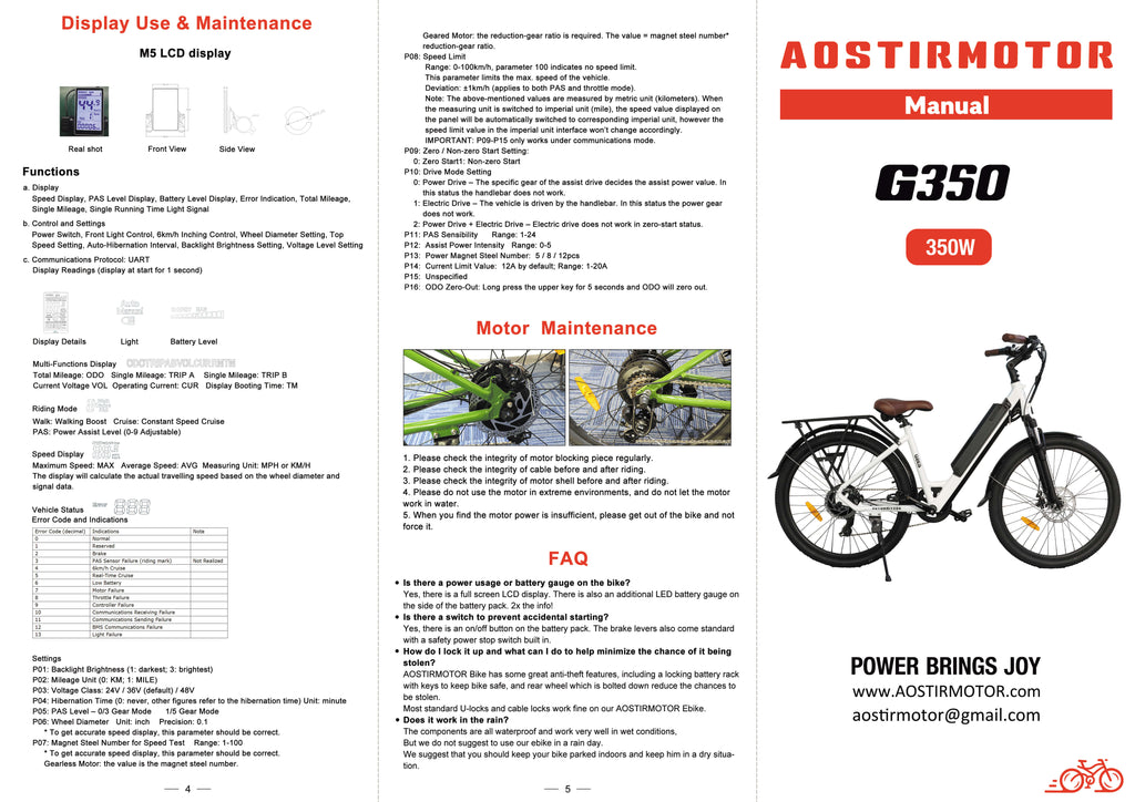 aostirmotor maintenance instructions