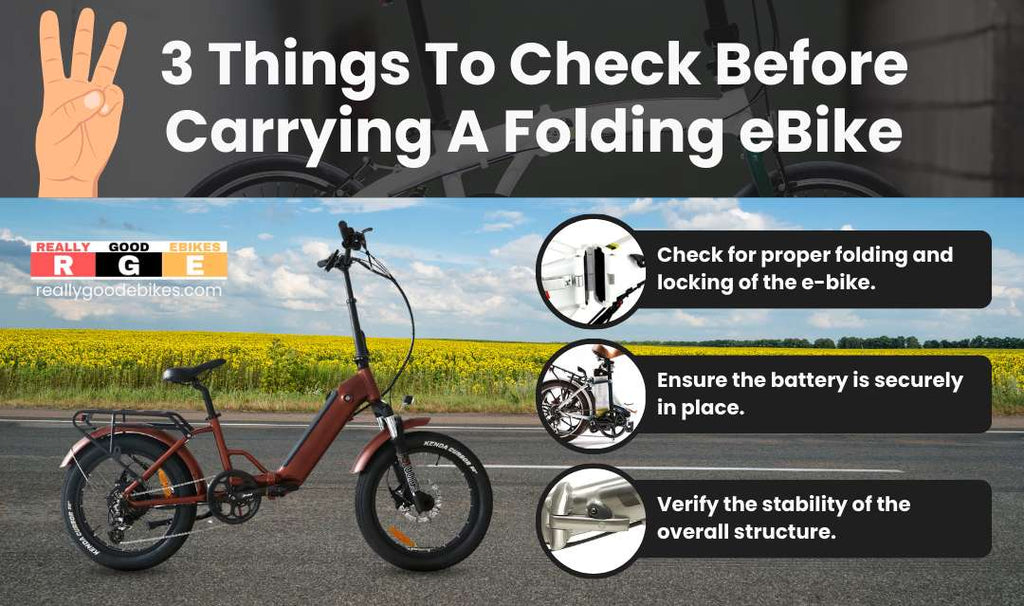 3 things to check before carrying a folding ebike.