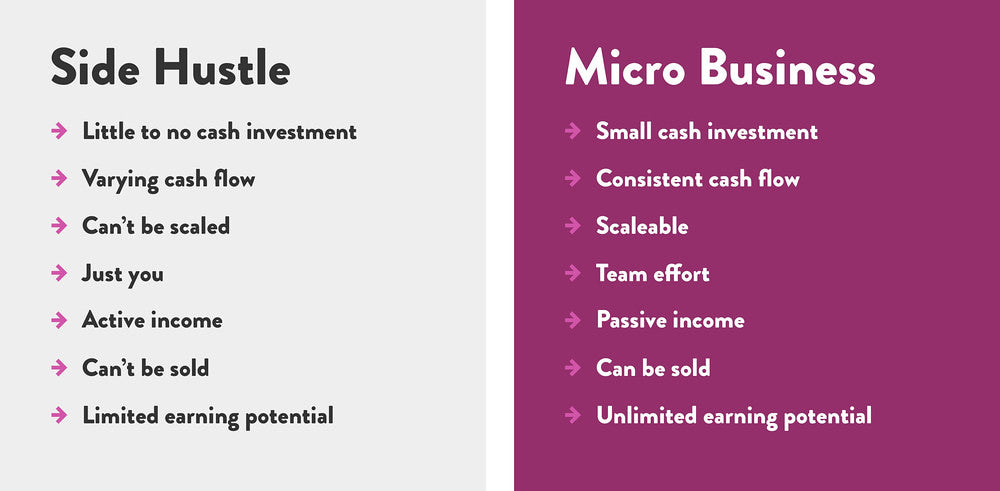 side hustle vs micro business