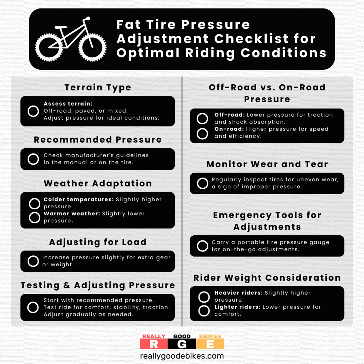 Tire Pressure Guidelines