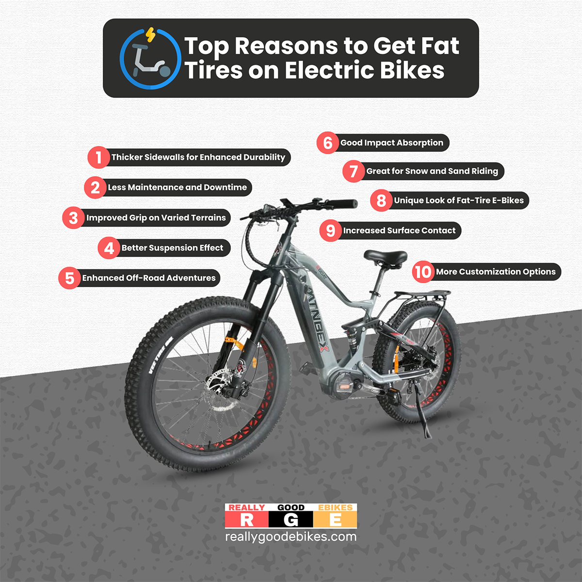 THE 5 BENEFITS OF FAT TIRES ON ELECTRIC BIKES