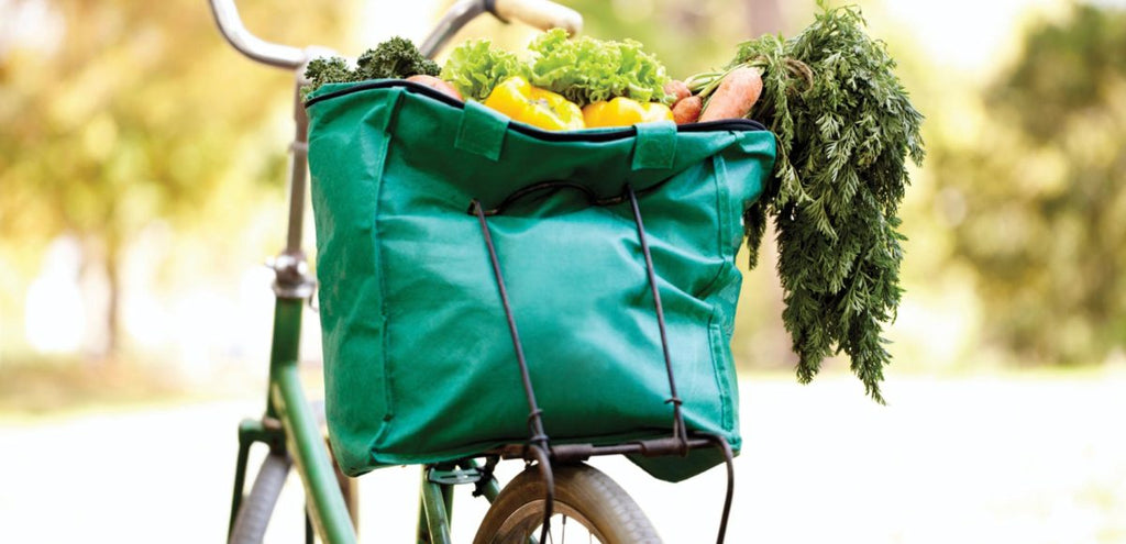 cargo bike with groceries