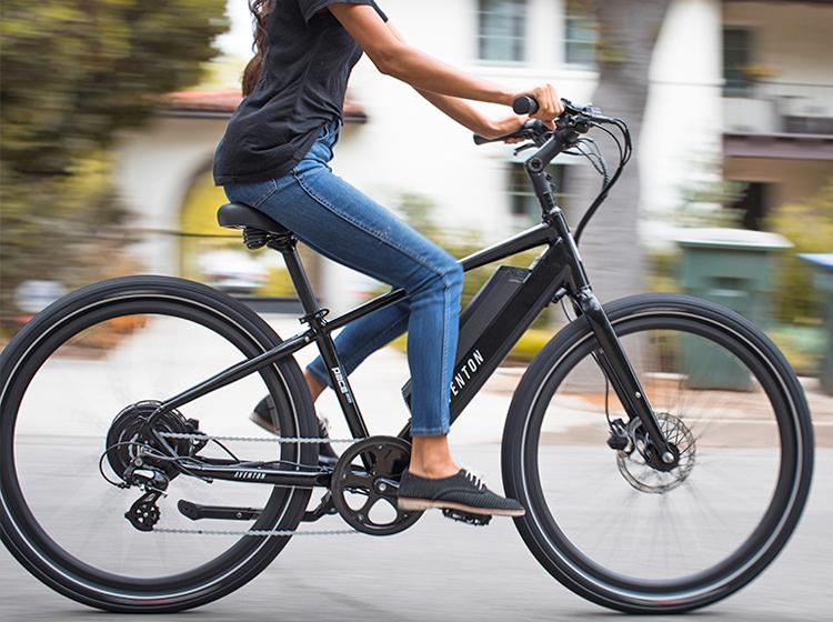 aventon pace 500 ebike lady riding