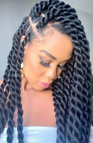black woman with Senegalese twists