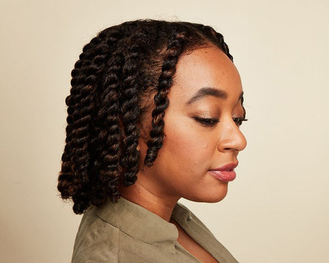 black woman with two strand twists