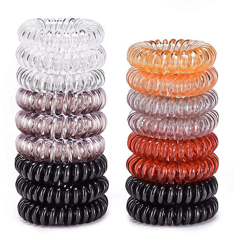 colorful spiral hair ties from Teqifu