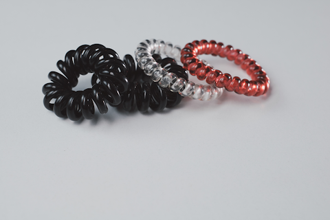 spiral plastic hair ties