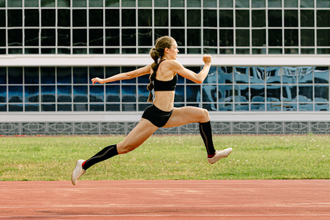 woman athlete running