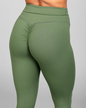 olive green high waisted leggings