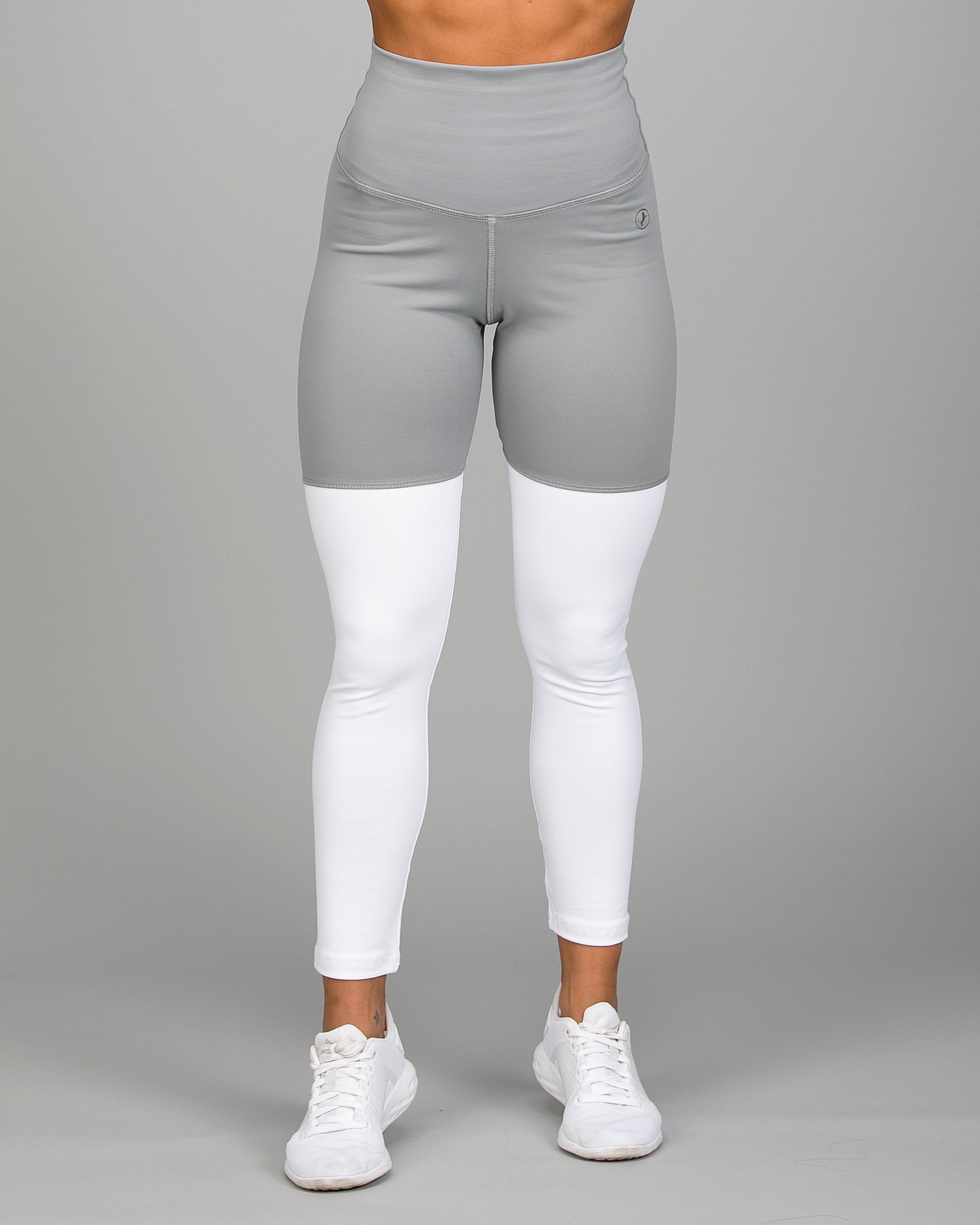white scrunch leggings