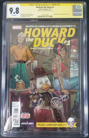 Howard the Duck #1 CGC 9.8 SS by Joe Quinones Cover Artist