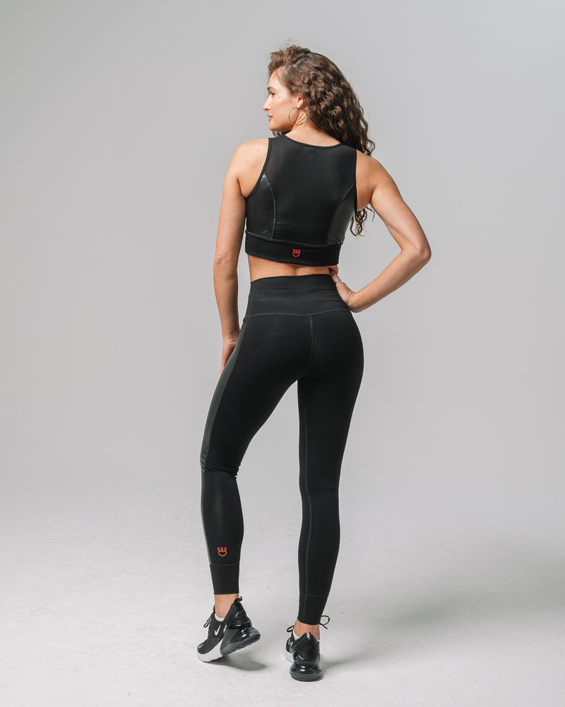 Recycled Faux Leather Hybrid Legging