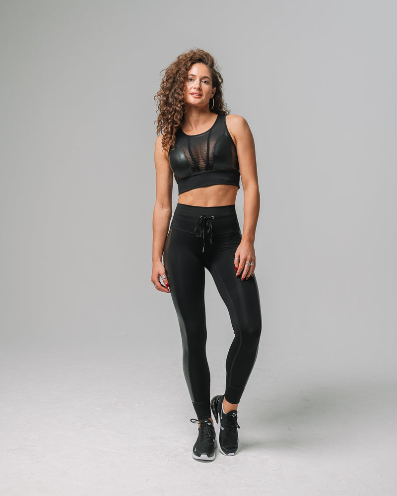 Recycled Faux Leather Hybrid Legging