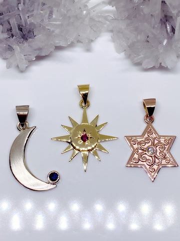 Sun Moon And Star Pendants | Heath Lyons Jeweller