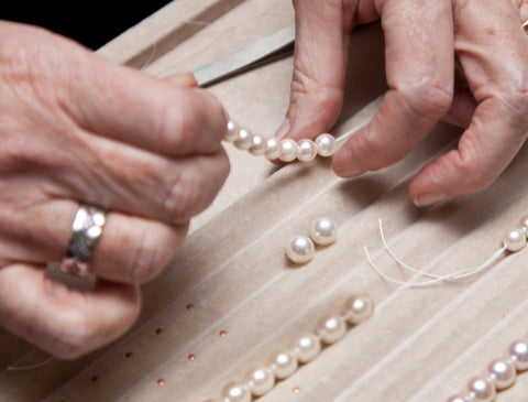 Pearls being restrung | Heath Lyons Jeweller
