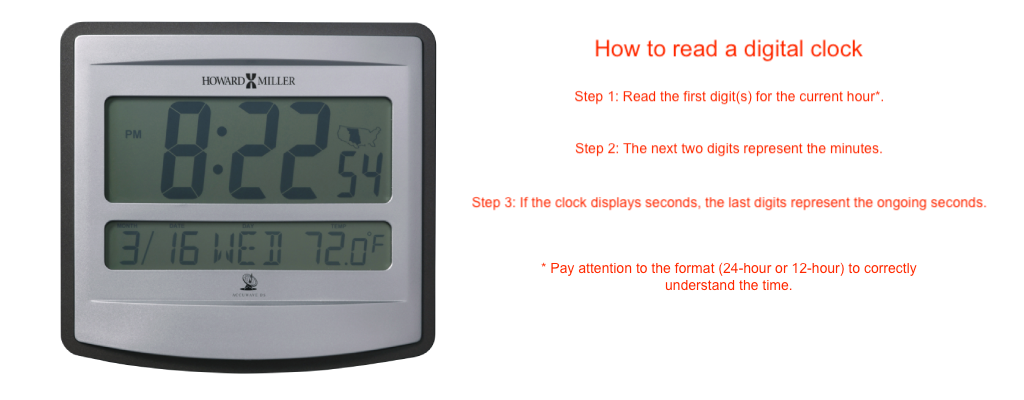 How to read a digital clock - Premier Clocks