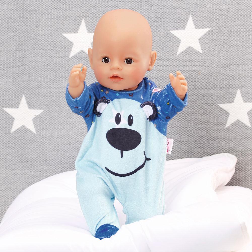 baby born romper blue