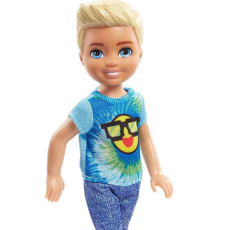 barbie club chelsea boy doll emoji tie dye