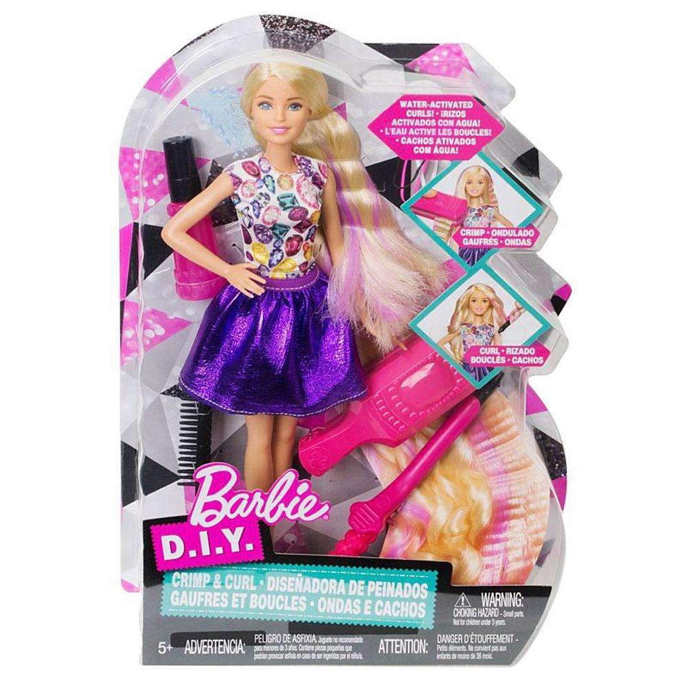 Buy Barbie D.I.Y Crimps and Curls Doll Online at Toy 