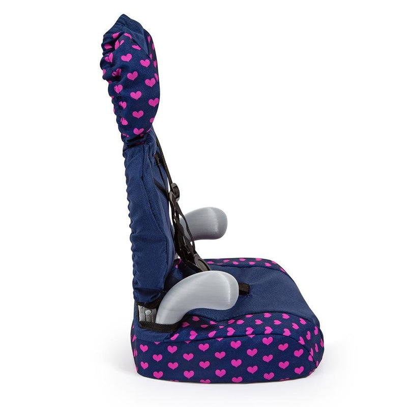 Bayer Doll Car Booster Seat Dark Blue Pink Hearts and Unicorn | AUS