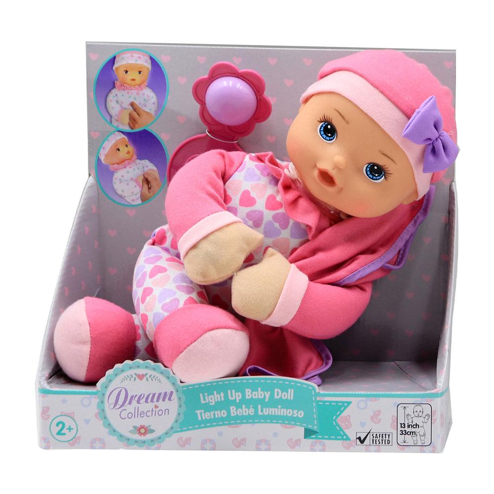 Gigo 13-Inch Light-Up Baby Doll in Pink 