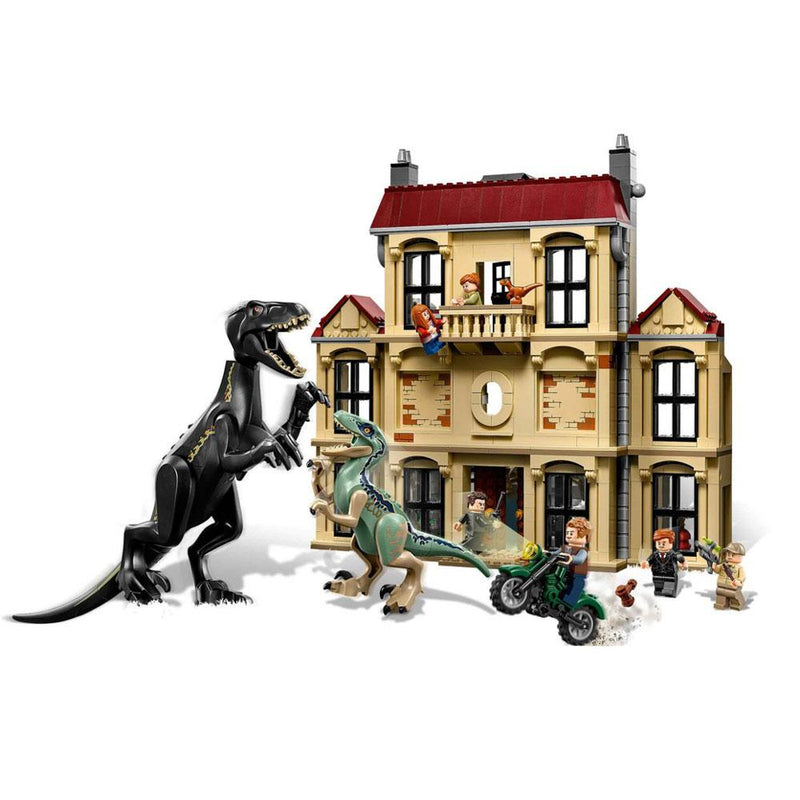 lego jurassic world indoraptor rampage at lockwood estate