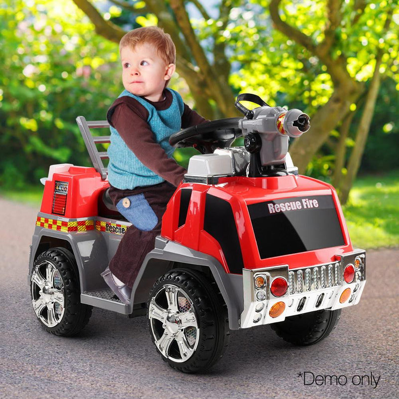 kids ride on firetruck